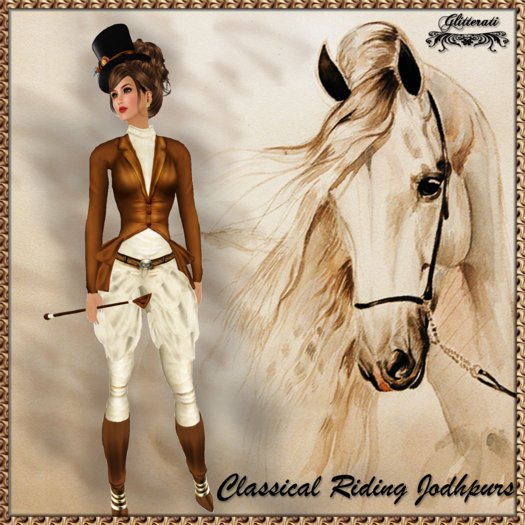 ! Glitterati ! - Classical Riding Jodhpurs - Brown