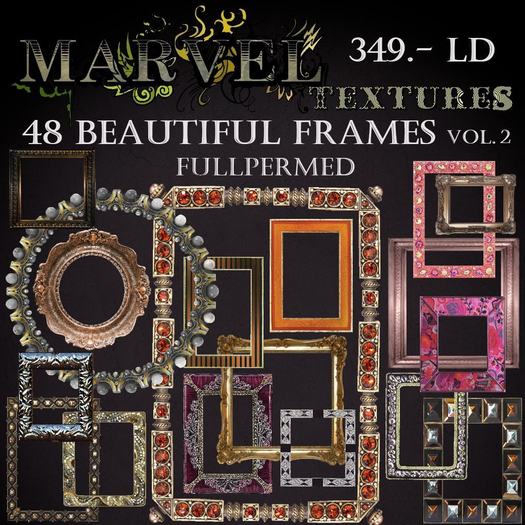 48 beautiful frames set Vol.2 - fullpermed & awesome textures