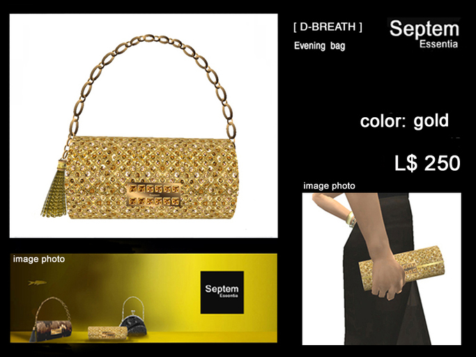 [D-BREATH]*shoulder&hand bag/gold