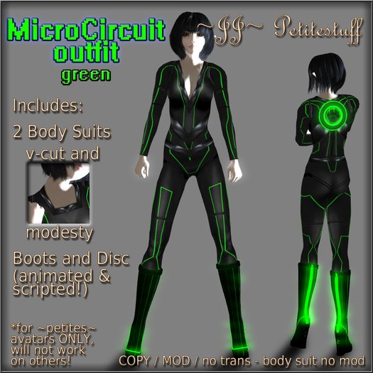 ~JJ~ Petitestuff MicroCircuit Outfit - green