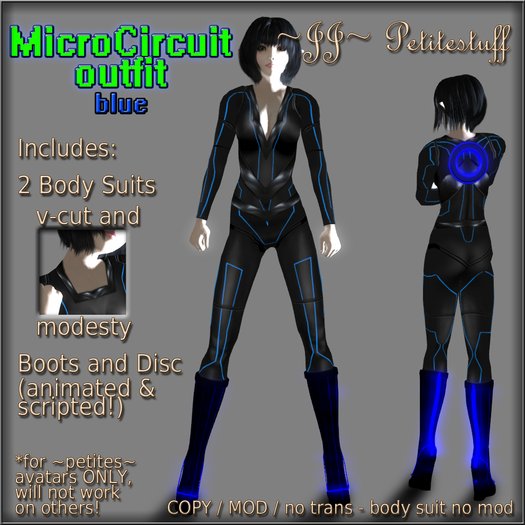 ~JJ~ Petitestuff MicroCircuit Outfit - blue
