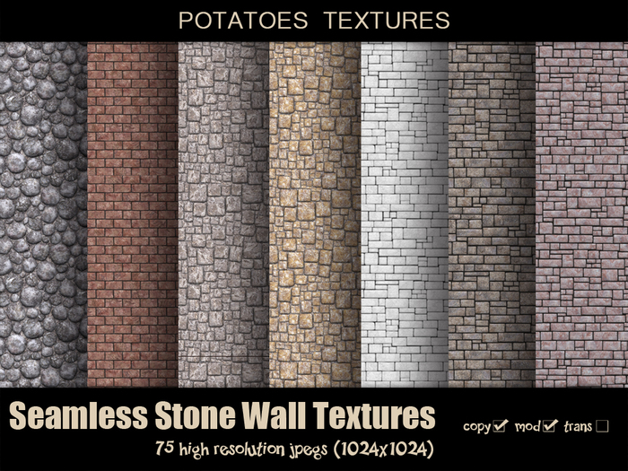 Potatoes Textures - Seamless Stone Wall Texture Pack