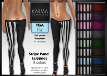 Karma Template - Tga - Stripe Panel Legging - 8 Colors