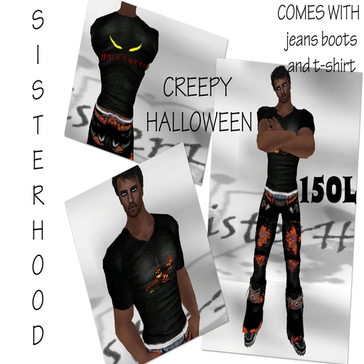 ~~SH~~Creepy Halloween Tshirt &jeans&shoes