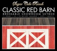 Classic Red Barn Breedable Showroom Skybox for Amaretto Barnyard Birds by Sugar Cube Ranch