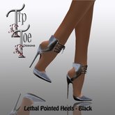 TIPTOE Lethal Pointed Heels -Black