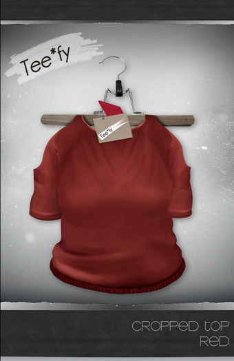 Tee*fy Cropped Top (Red)
