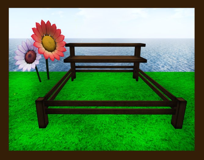 1 Prim Wooden Fence with Bundle Shelves