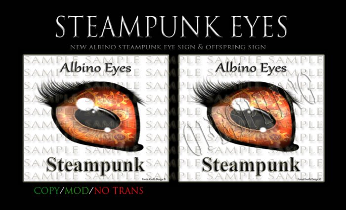 Albino Steampunk Eyes & Offspring Signs