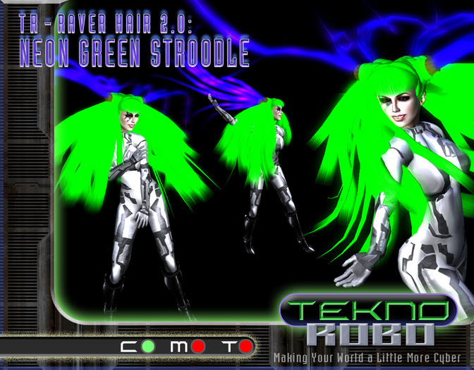 *TR - RAVER HAIR 2.0 - NEON GREEN STROODLE