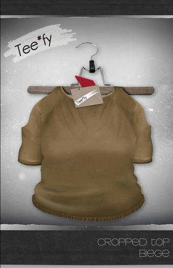 Tee*fy Cropped Top (Beige)