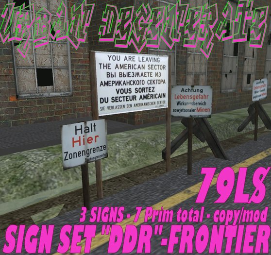 SIGN SET DDR-FRONTIER