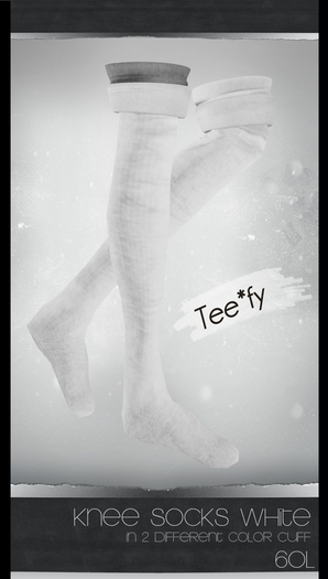 Tee*fy KneeLength Socks White