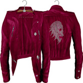 LaRosa Mesh Short Leather Jacket Biker Pink 