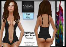 Karma Template - Tga - Bodysuit Open Front - 9 Colors - High detailled Texture 1024 px