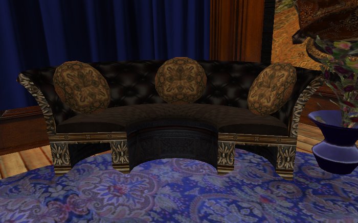 Button Leather Sofa with Round Pillows SLX
