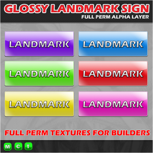 GLOSSY LANDMARK SIGN