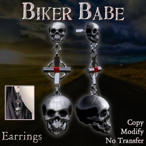 :*:CPD:*: Biker Babe Earrings