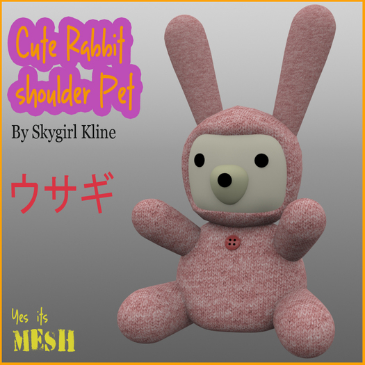 Kawaii Cute Mesh Rabbit shoulder pet boxed