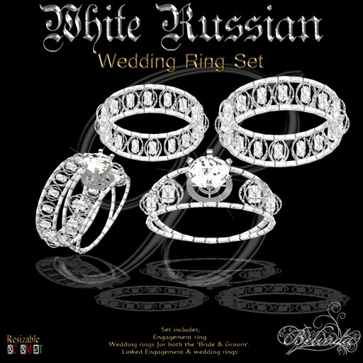 White Russian - Wedding Rings Set 