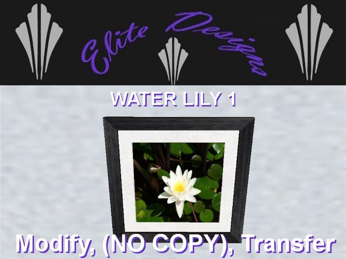 ~~ Elite Designs Presents "WaterLily 1" Wall Art ~~