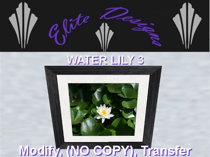 ~~ Elite Designs Presents "WaterLily 3" Wall Art ~~