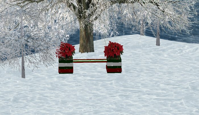 Christmas Garden Bench