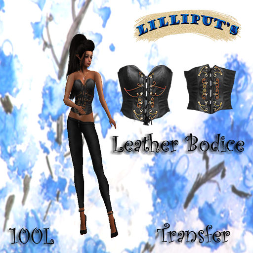 PETITE~Lilliput's~Leather Bodice~FOR PETITE MESH AVATAR