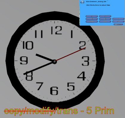 Analog Uhr Schwarz Ø 1m