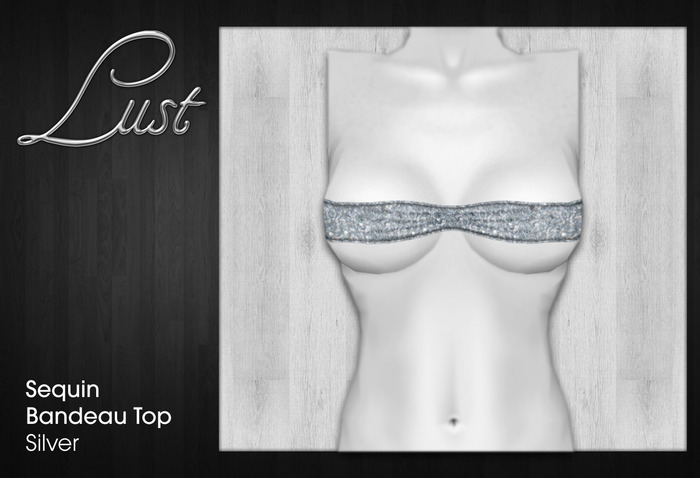 Lust - Mini Bandeau Top Sequin - Silver