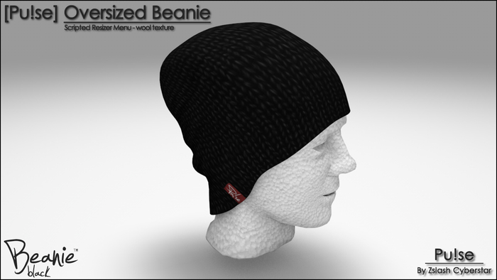 [Pu!se] Oversized Beanie - Wool Black