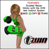 WIN Aver Instinct Boxing Gloves - Green/Black