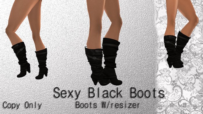 Sexy Black Boots by Tina