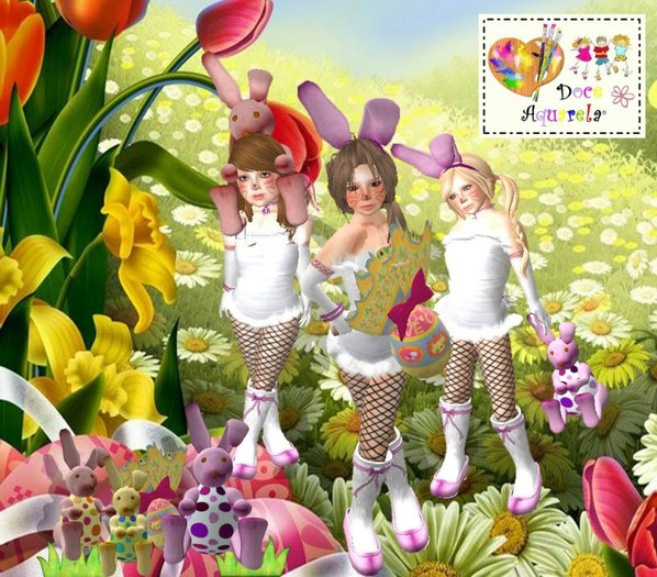 {**} DOCE AQUARELA {**} Acessories Friends Rabbit Pack