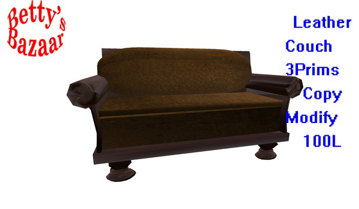 Betty's Bazaar Leather Couch