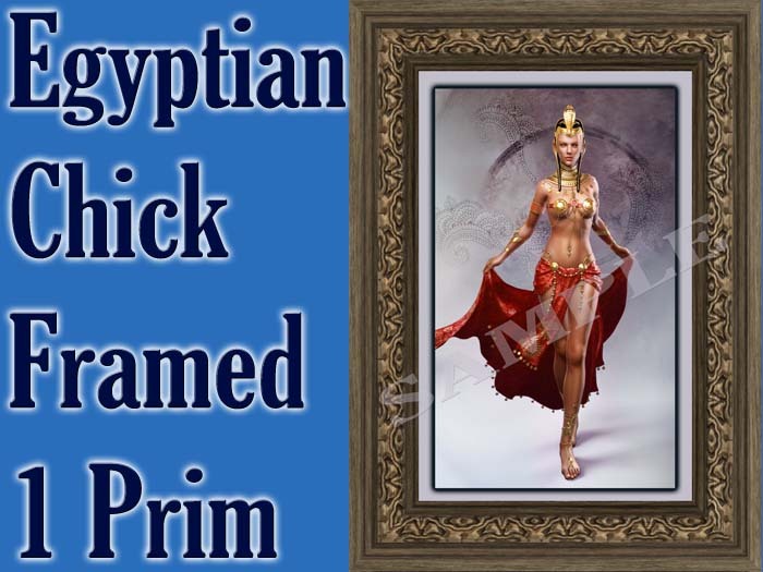 Egyptian chick framed