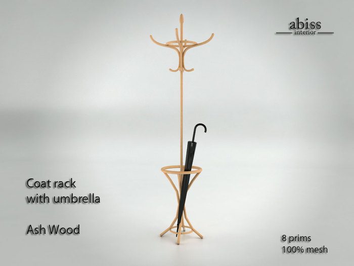 Coat rack with umbrella stand Ash wood