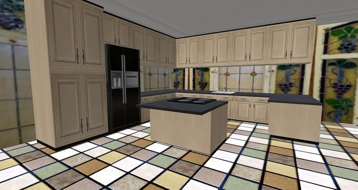Off white Kitchen Full  18 Prim Partial Mesh