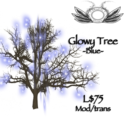 Glowy tree blue
