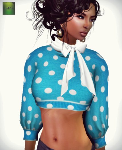 ::FEED:: iRawk Mesh Short Top (Polka Blue)
