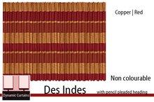 Dynamic Curtains - DesIndes Copper Red moving curtains, drapes, valances