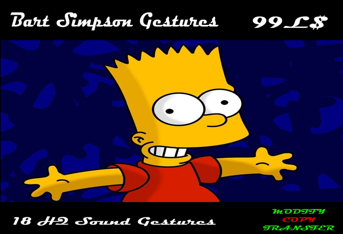 Bart Simpson Gestures 18pk