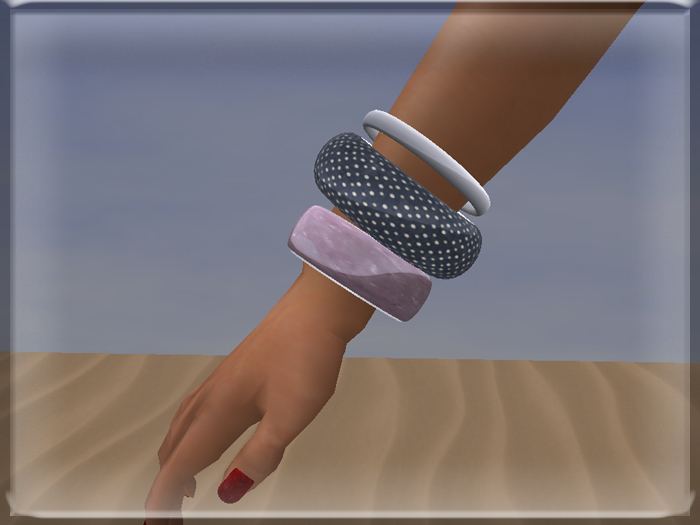 ::BnB:: bangles silver, blue, pink