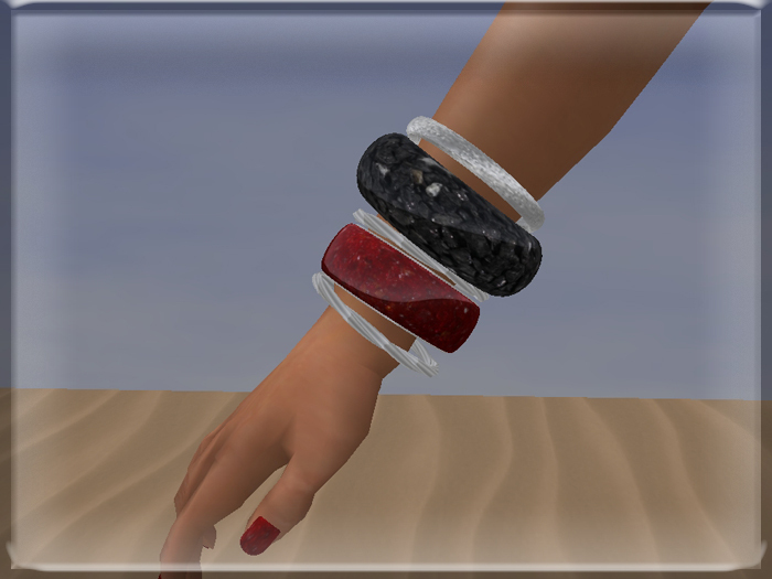 ::BnB:: bangles silver black n red