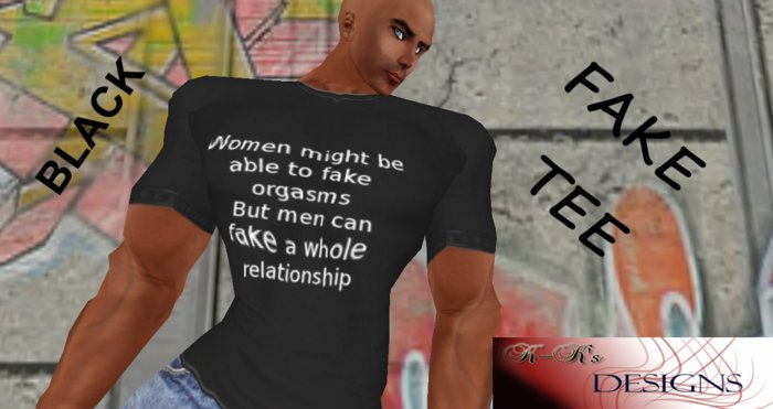 Men's Fake Tee Black