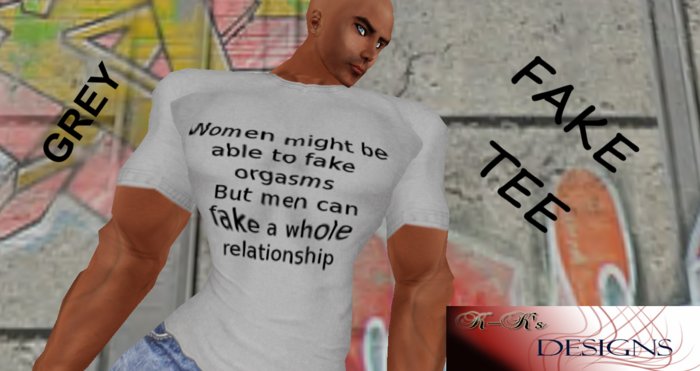Men's Fake Tee Grey