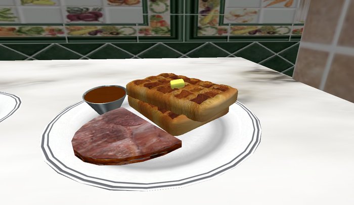 Kellye's Kitchen Ham and Waffle Breakfast