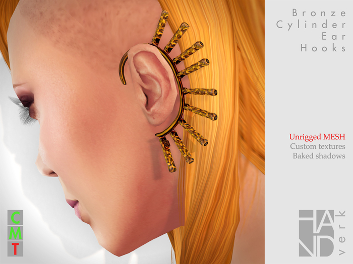 [HANDverk]Cylinder Ear Hooks.bronze