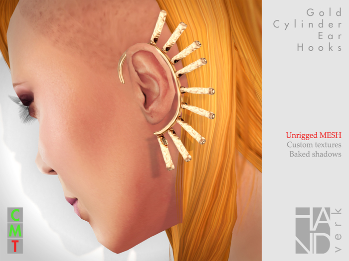 [HANDverk]Cylinder Ear Hooks.gold 