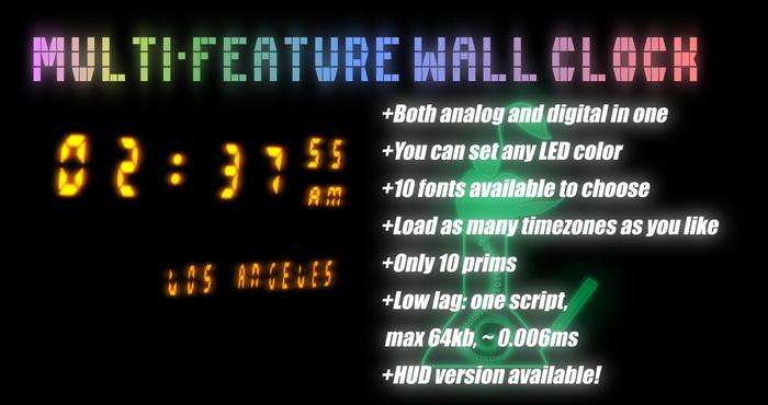 Multi-Feature Wall Clock